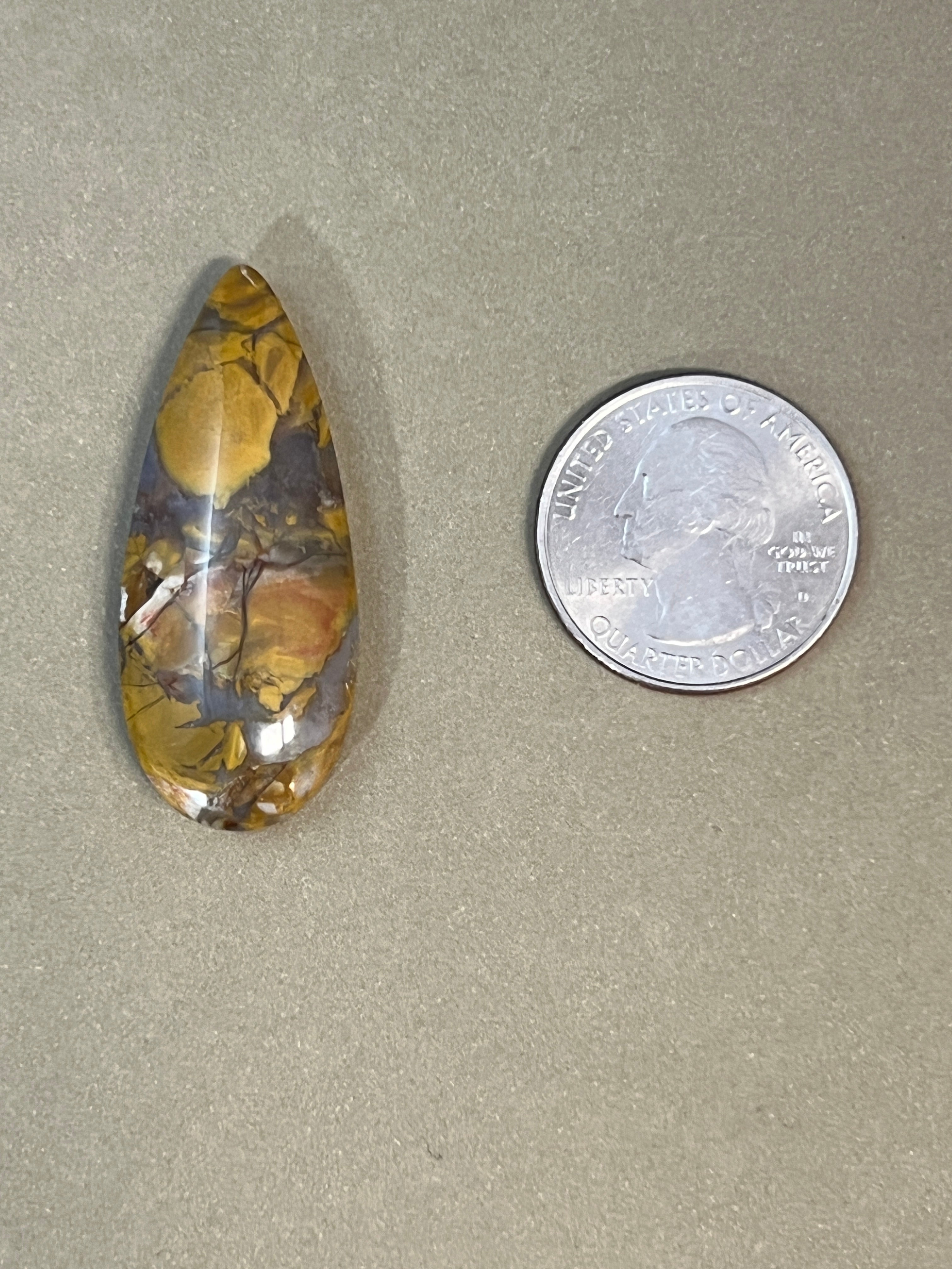 Mossy Ribbon Designer Cabochon