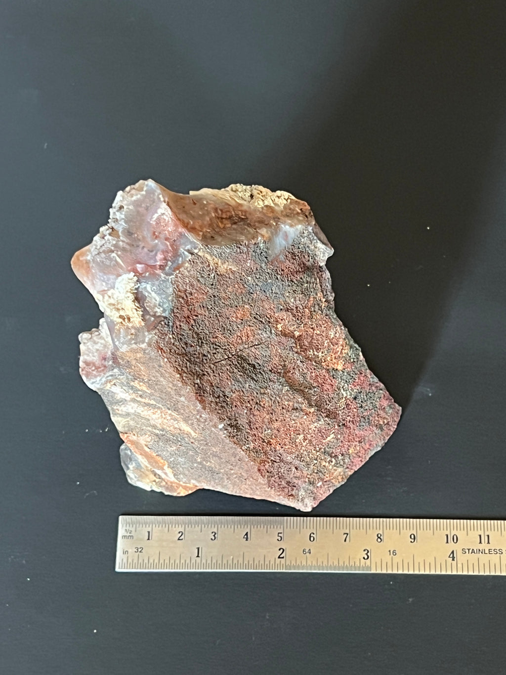 Misty Plume Agate Faced Rough