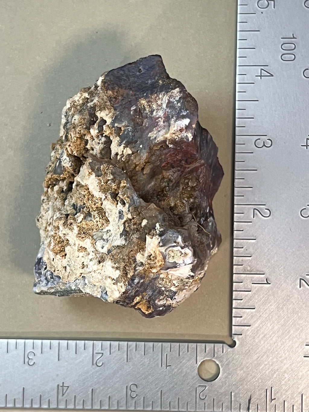 Misty Plume Agate Faced Rough