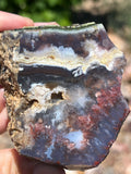 Misty Plume Agate Faced Rough